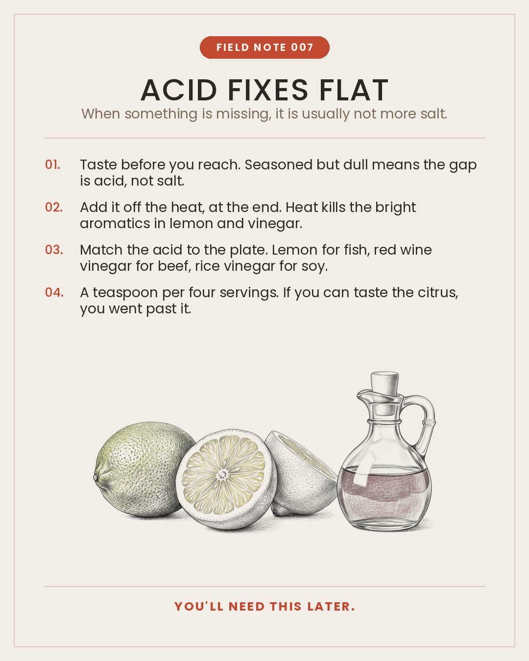 Field Note 007, Acid fixes flat.