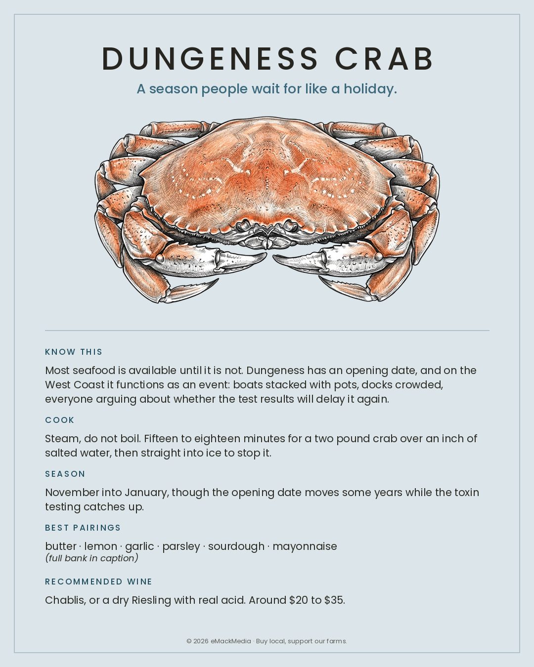 MackFoodie Dungeness Crab card