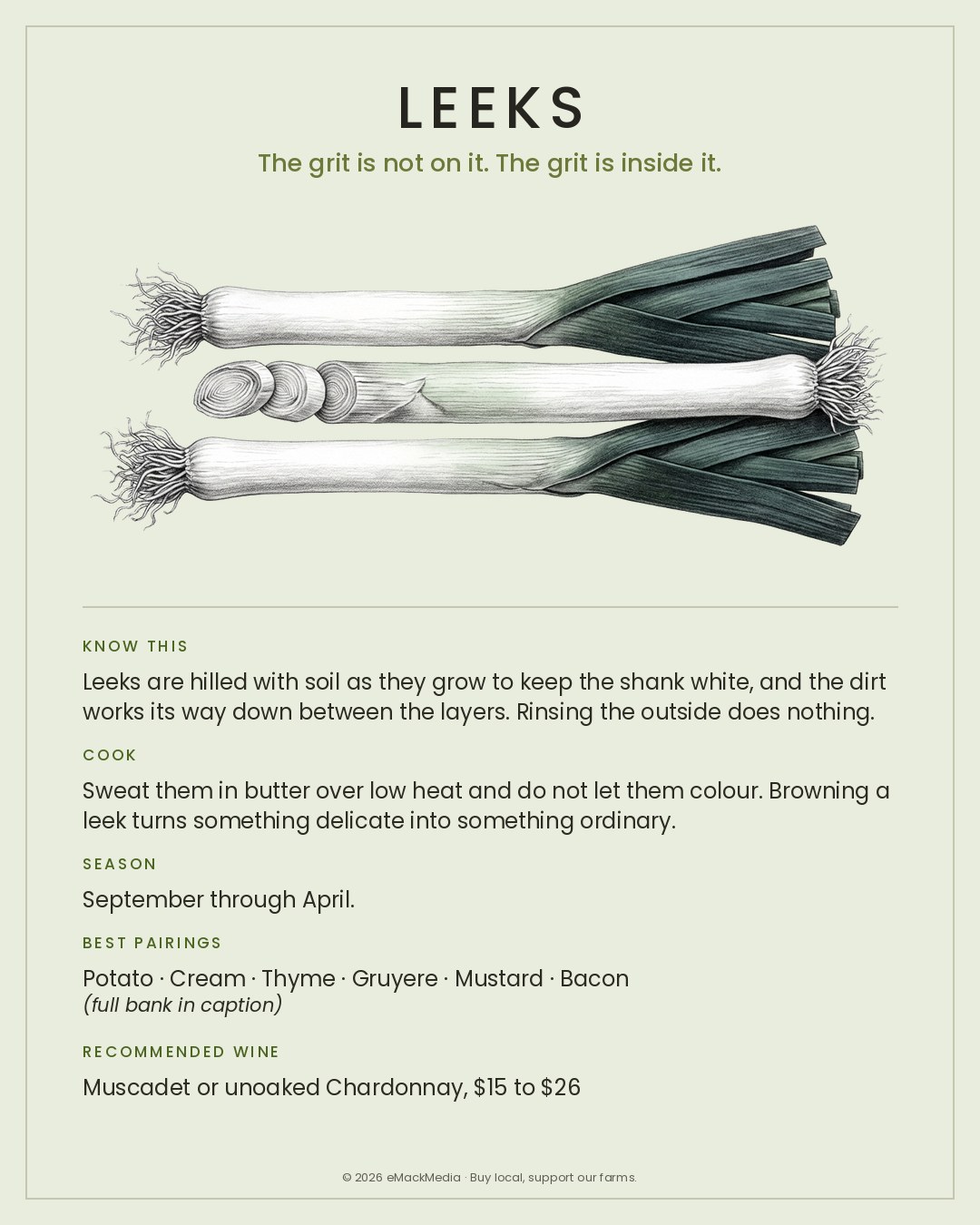 MackFoodie Leeks card