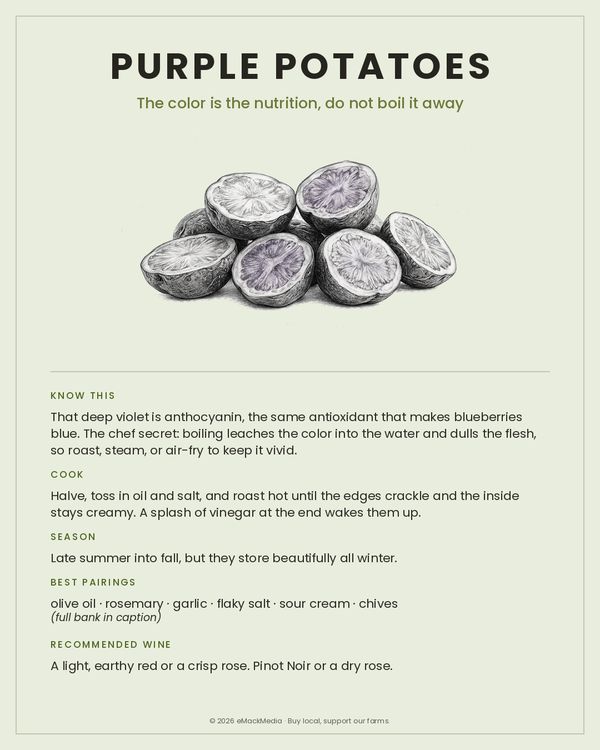 Purple Potatoes card