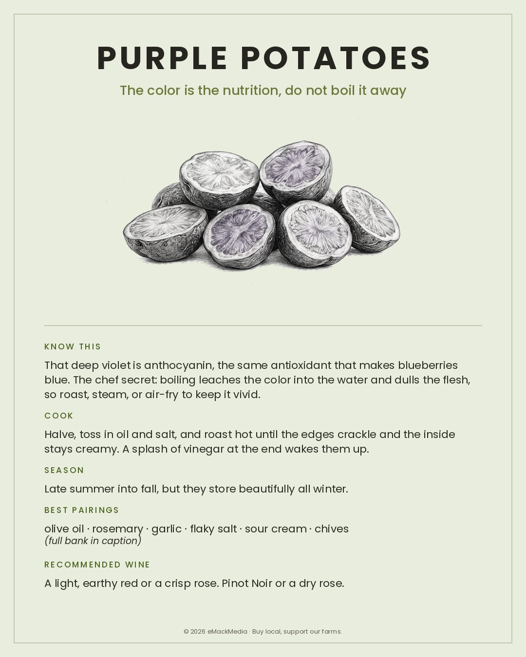 MackFoodie Purple Potatoes card
