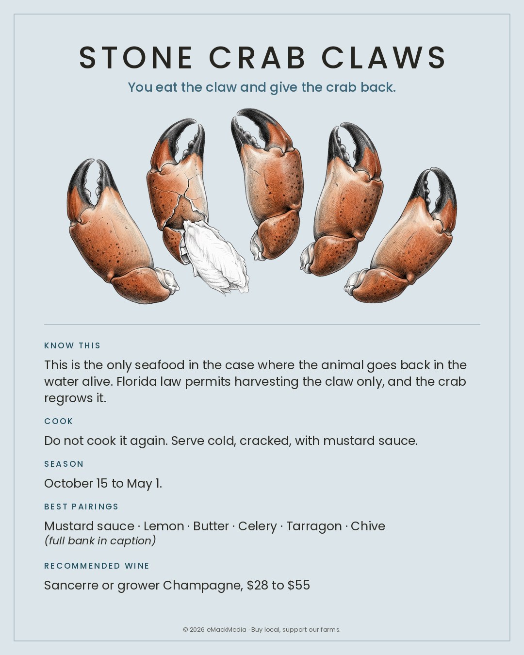 MackFoodie Stone Crab Claws card